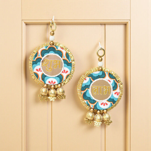 Elegant Shubh Labh Wall Decor & Door Hanging Set - Perfect for Diwali, Navratri, Wedding, Housewarming - Unique Pooja Room Décor