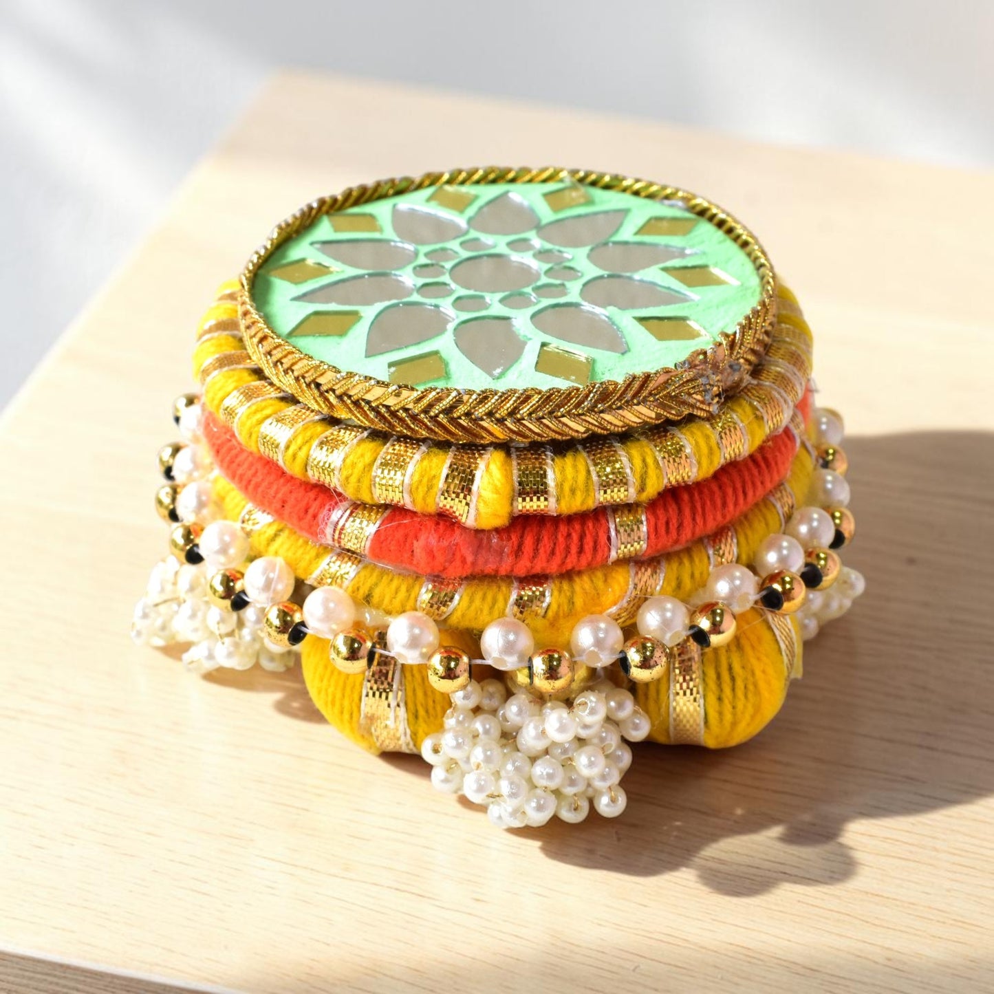 Handmade Ethnic Dev Aasan Idol Stand | Artisanal Base for Deity Idols