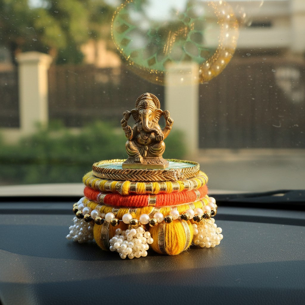 Handcrafted Dev Aasan Tea Light Holder – Ethnic Pooja & Festive Decor