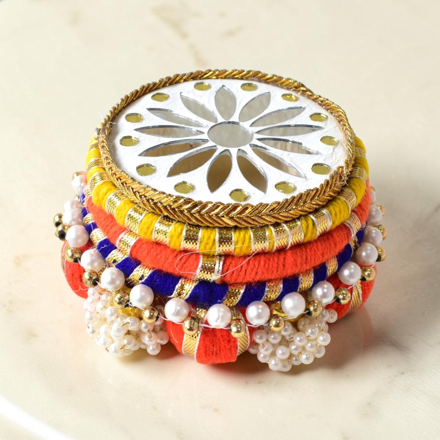 Handmade Chowki Aasan for Pooja Mandir | Traditional Indian Handicraft | Tea Light Holder