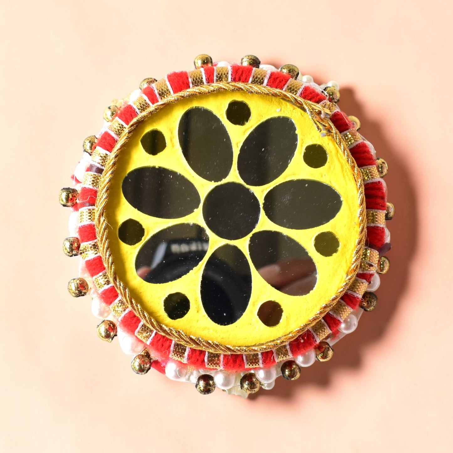 Handmade Ethnic Dev Aasan Idol Stand | Artisanal Base for Deity Idols | Tea Light Holder