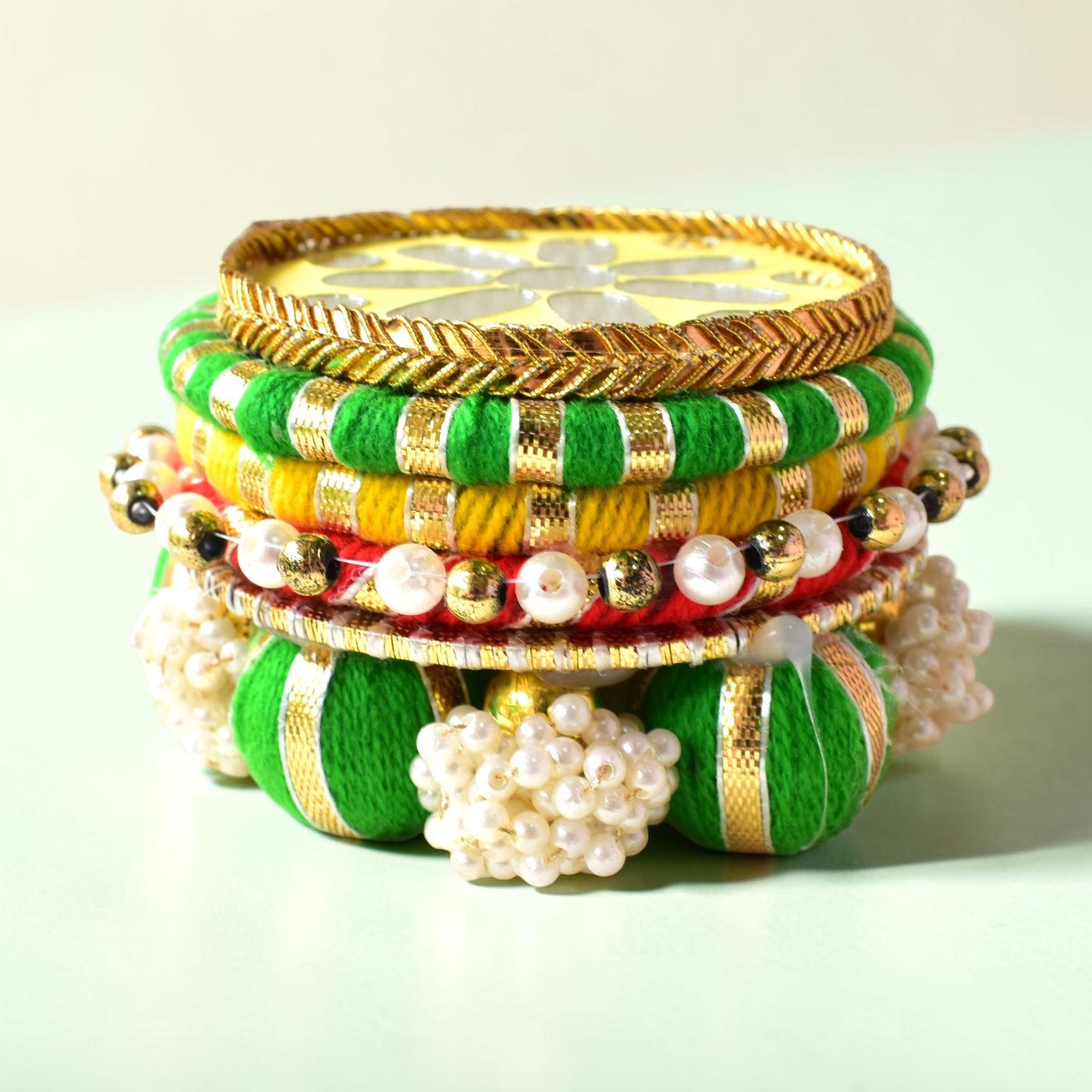 Handmade Ethnic Dev Aasan Idol Stand | Artisanal Base for Deity Idols | Tea Light Holder