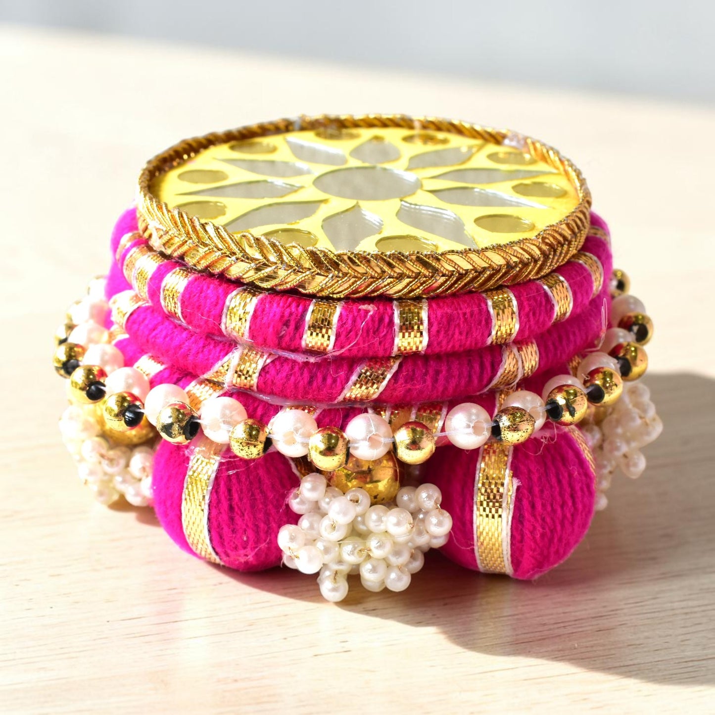 Handmade Ethnic Dev Aasan Idol Stand | Artisanal Base for Deity Idols | Tea Light Holder