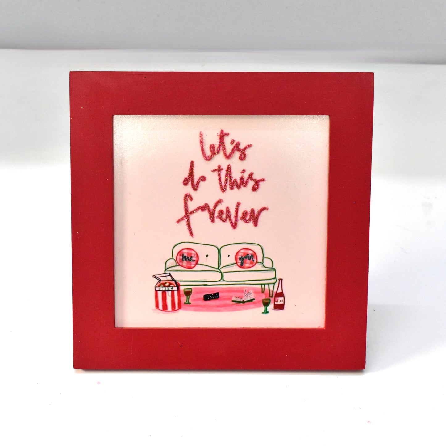 Romantic Photo Frame – “Let’s Do This Forever” Cute Couple Frame | 8x8 Inch Love Gift for Boyfriend Girlfriend