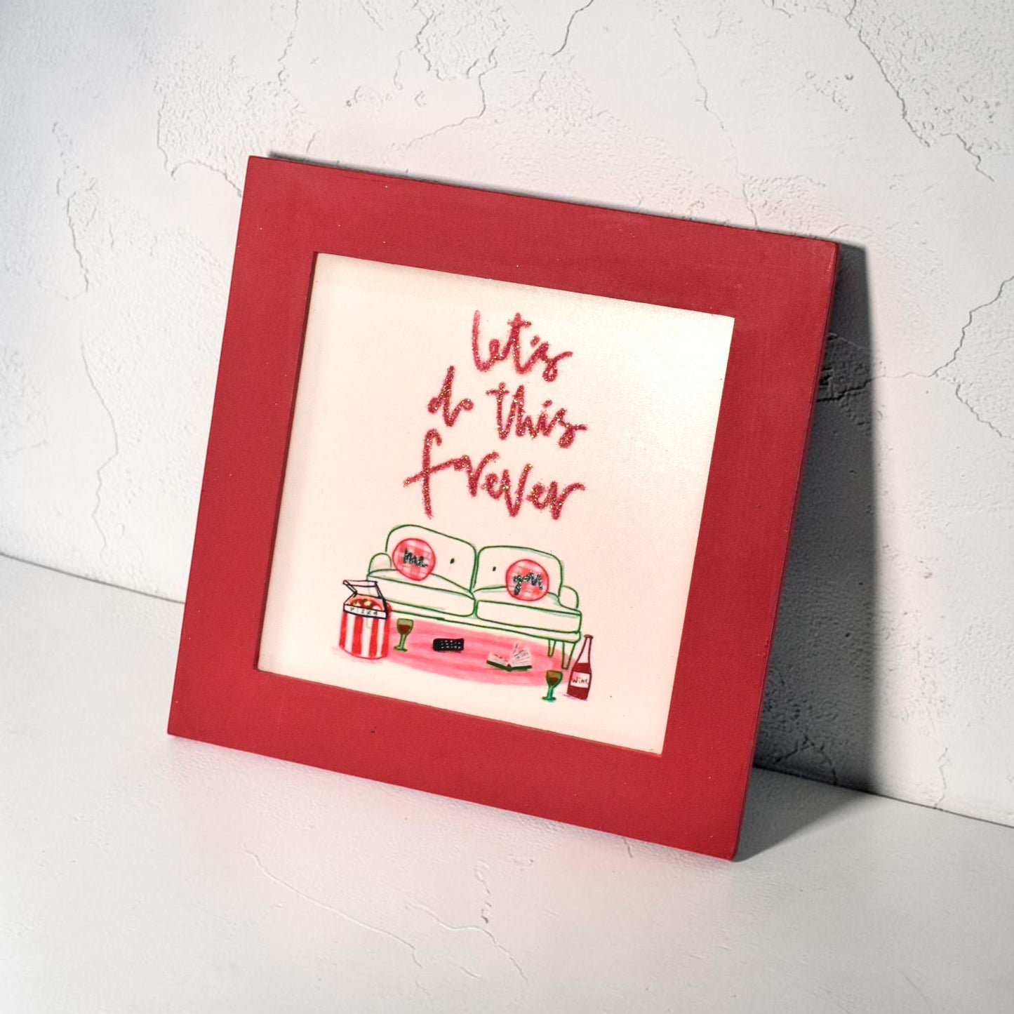 Romantic Photo Frame – “Let’s Do This Forever” Cute Couple Frame | 8x8 Inch Love Gift for Boyfriend Girlfriend
