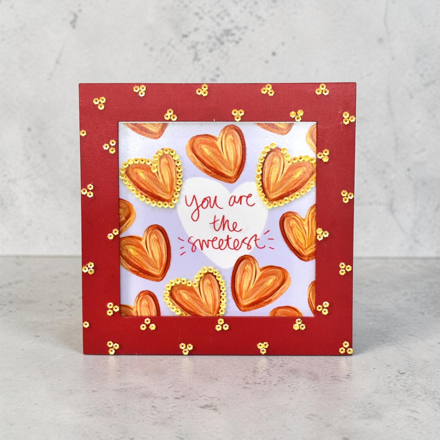 “You Are The Sweetest” Love Photo Frame – | 8 Inch Square Frame