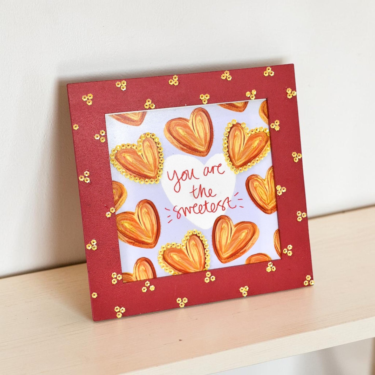 “You Are The Sweetest” Love Photo Frame – | 8 Inch Square Frame