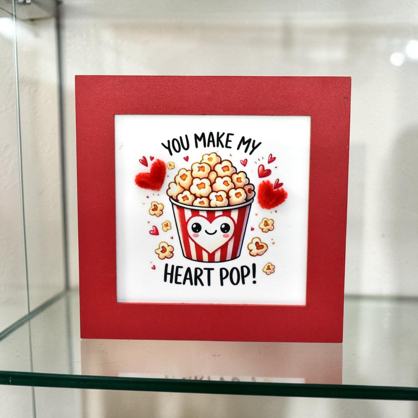 Cute Love Photo Frame – “You Make My Heart Pop” Popcorn Frame | Romantic Gift India