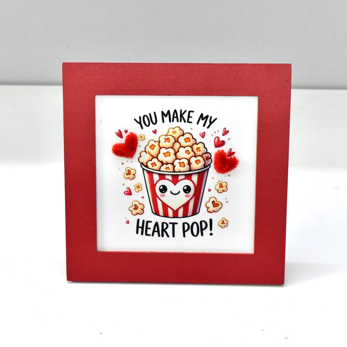 Cute Love Photo Frame – “You Make My Heart Pop” Popcorn Frame | Romantic Gift India