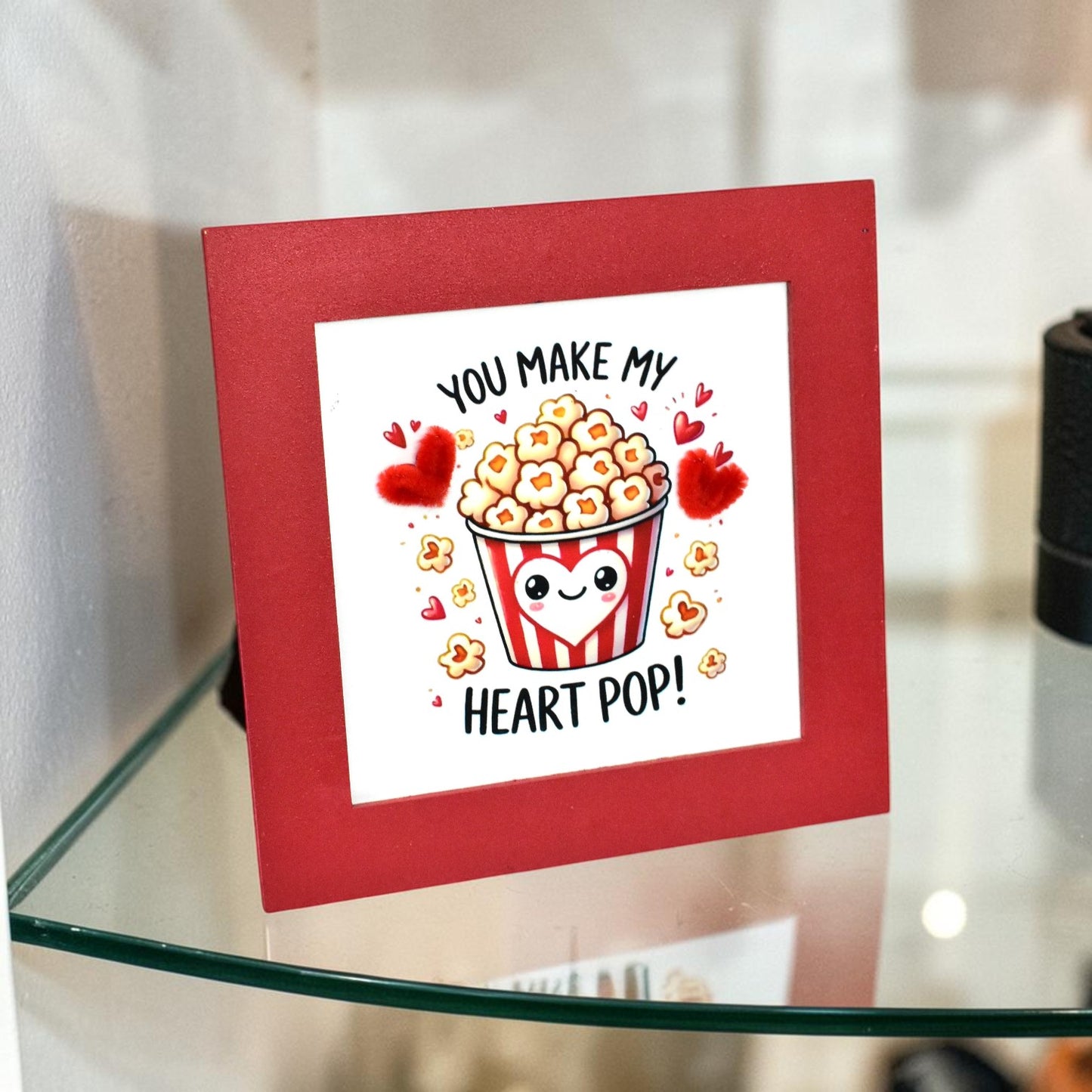 Cute Love Photo Frame – “You Make My Heart Pop” Popcorn Frame | Romantic Gift India