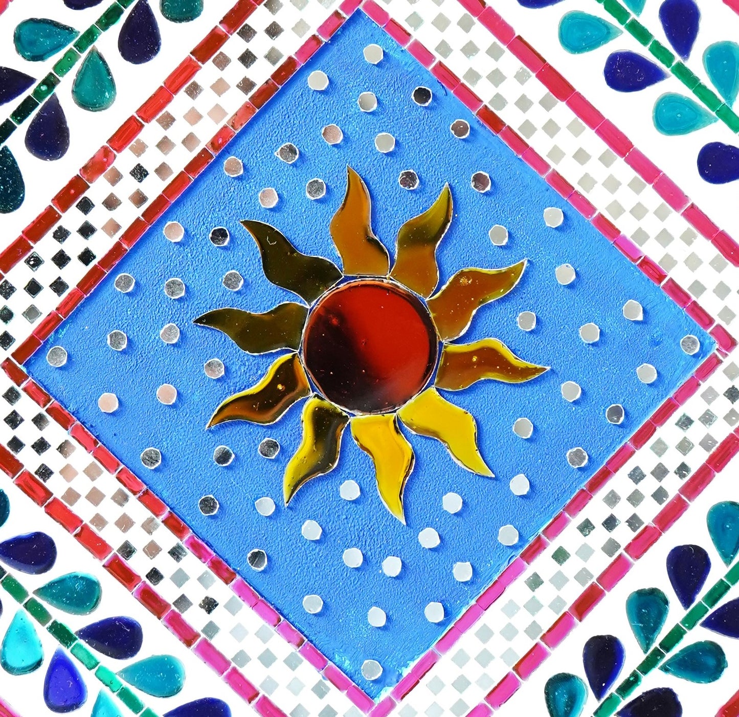 Handcrafted Sun Mirror Wall Art – Radiant Indian Home Decor