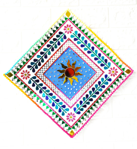 Handcrafted Sun Mirror Wall Art – Radiant Indian Home Decor