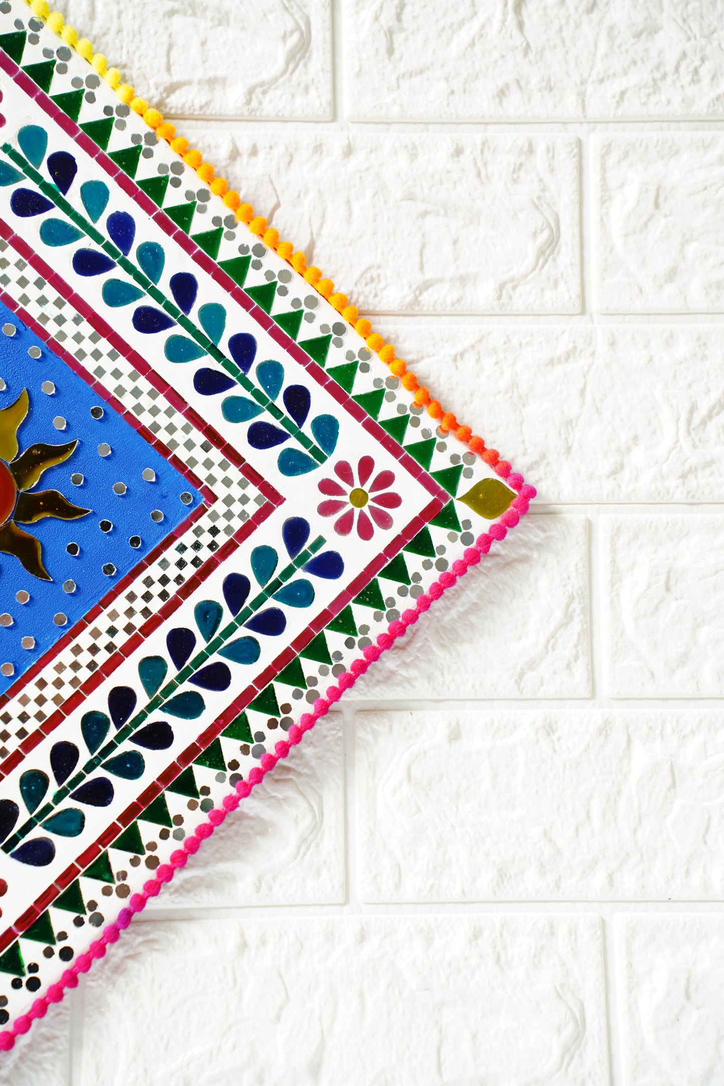 Handcrafted Sun Mirror Wall Art – Radiant Indian Home Decor