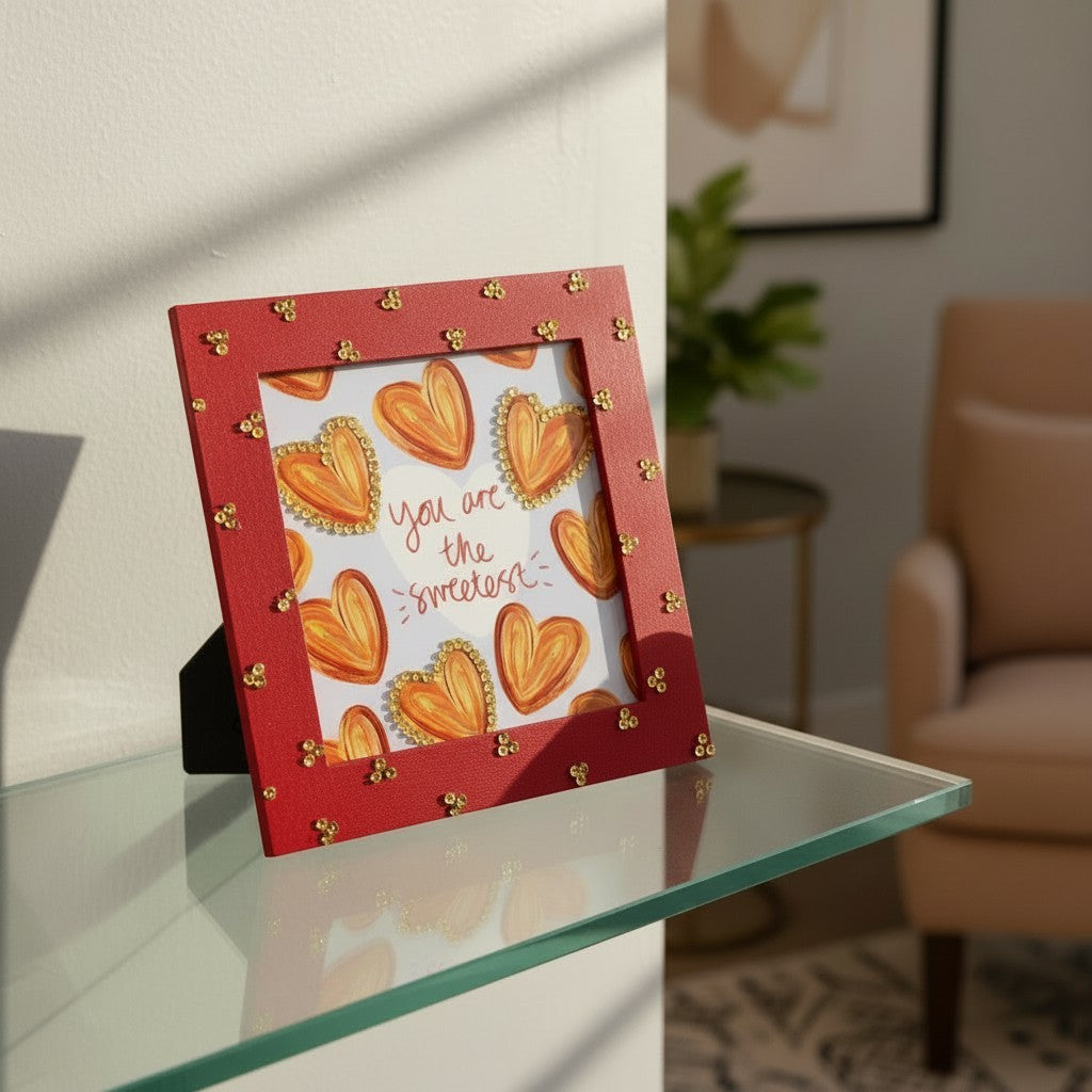 “You Are The Sweetest” Love Photo Frame – | 8 Inch Square Frame