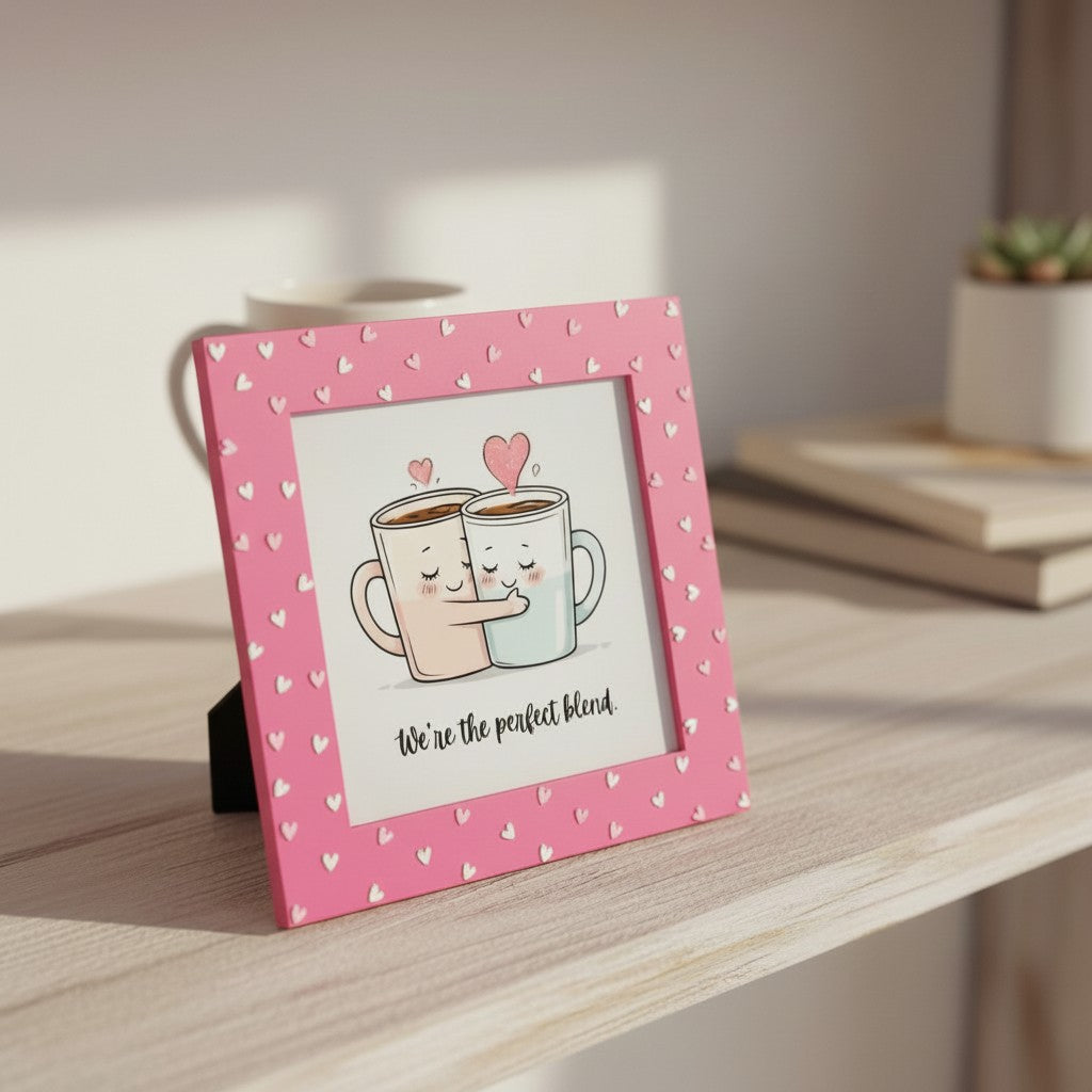 We’re The Perfect Blend Couple Photo Frame | 8 Inch Romantic Love Gift Frame