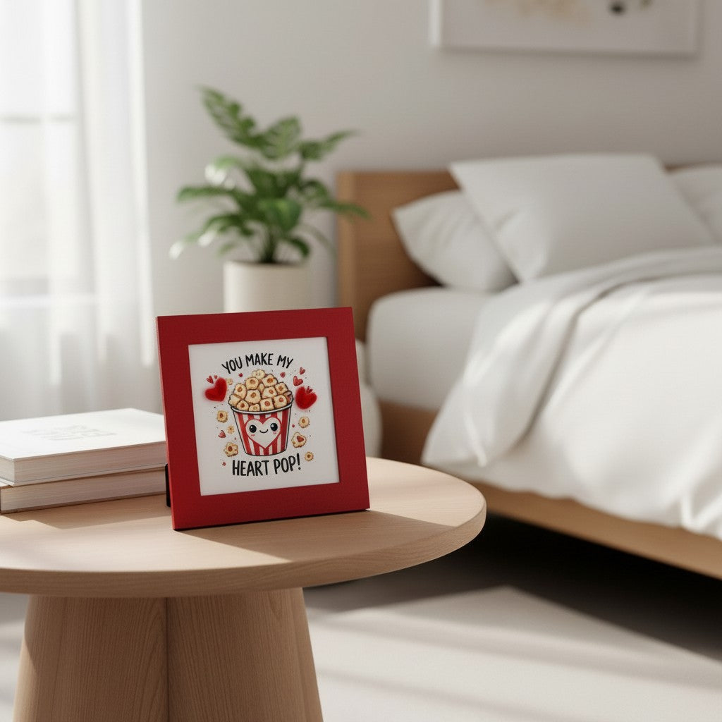 Cute Love Photo Frame – “You Make My Heart Pop” Popcorn Frame | Romantic Gift India