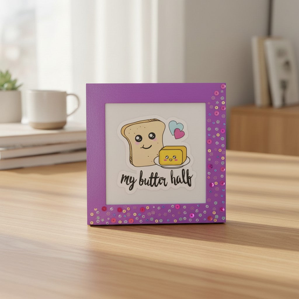 My Butter Half Cute Love Frame – 8 Inch Romantic Couple Gift