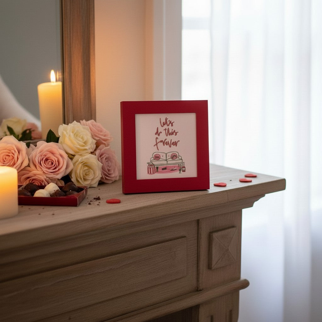 Romantic Photo Frame – “Let’s Do This Forever” Cute Couple Frame | 8x8 Inch Love Gift for Boyfriend Girlfriend
