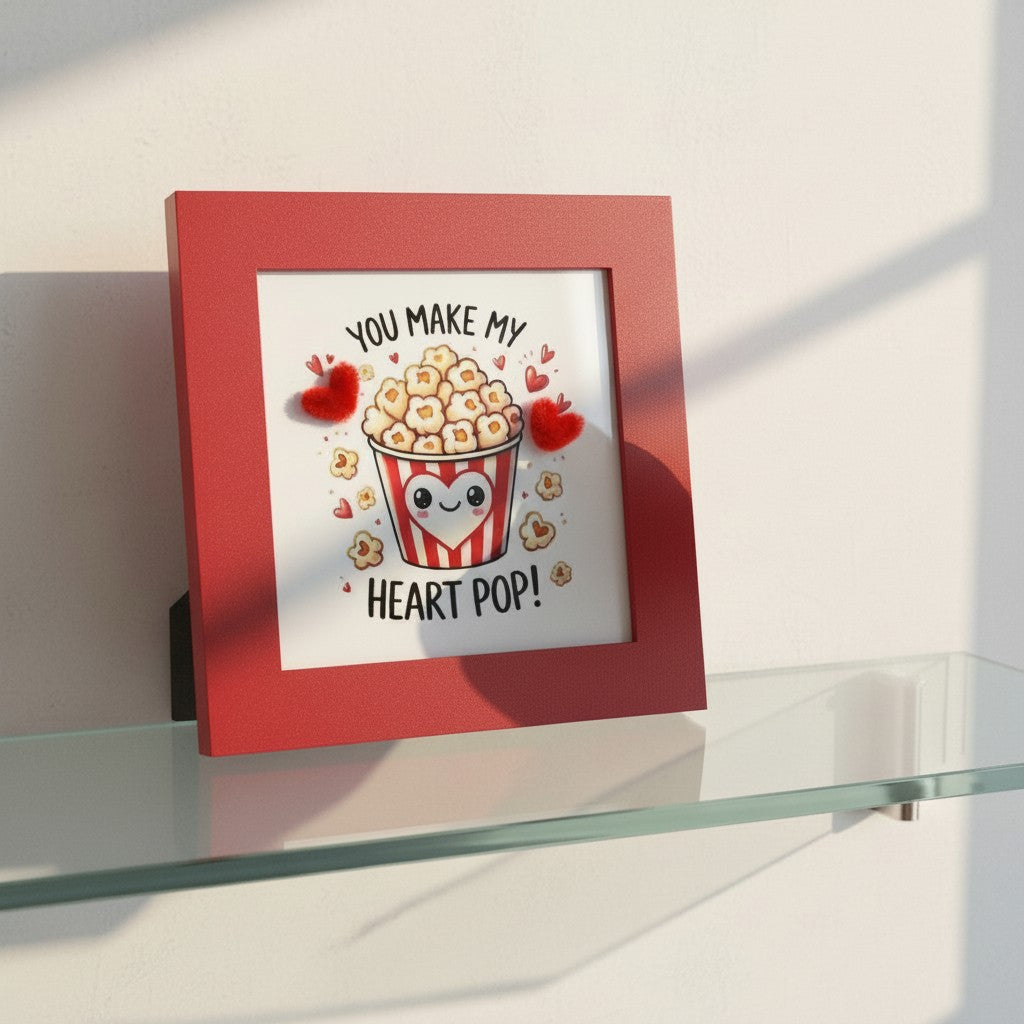 Cute Love Photo Frame – “You Make My Heart Pop” Popcorn Frame | Romantic Gift India