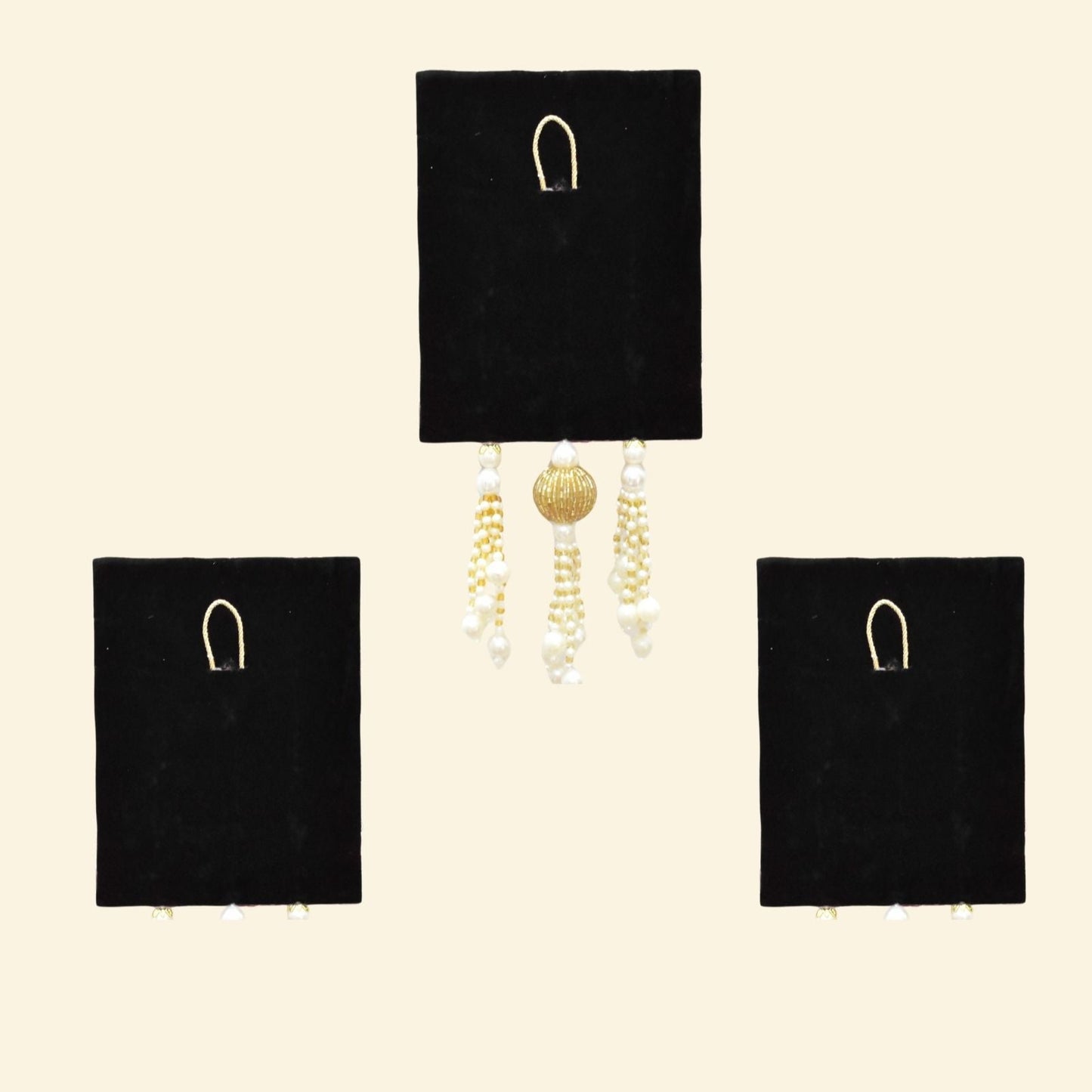 Back part of the jharokha with black velvet and loop for hanging