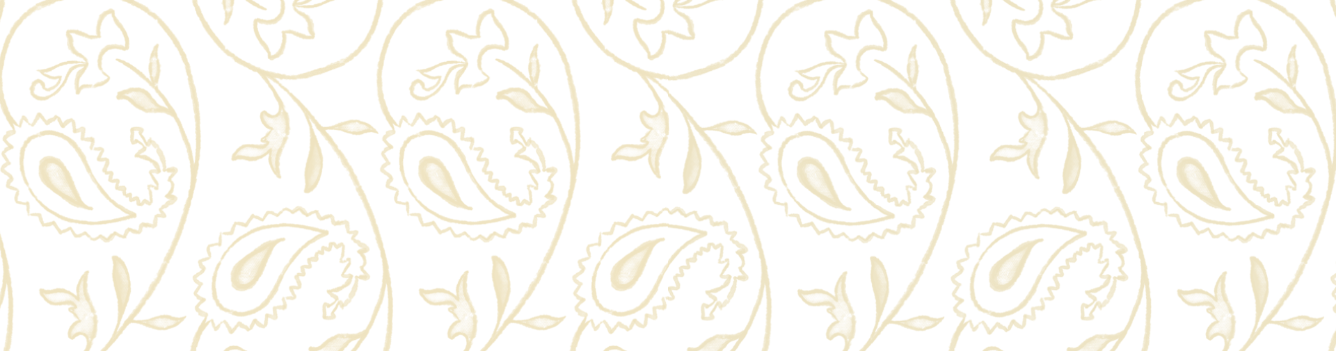 Repeating pattern of paisley shapes on a white background